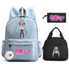 Zaino Stampato Cartoon Hatsune Miku Borsa Pranzo Astuccio per Bambini Studenti Borsa Scuola Ragazza Bambino Regalo Borsa da Viaggio Donna