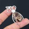 Sterling Silver Oval Coconut Jasper Stone Sister Wedding Ethnic Pendant Jewelry