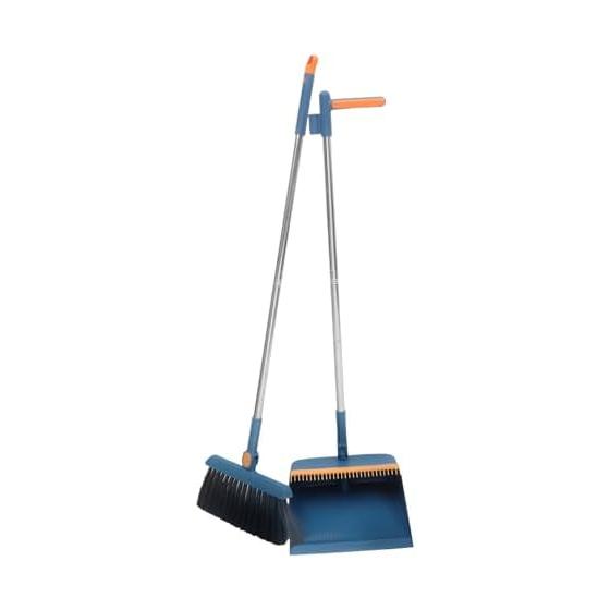 Broom duster set, foldable, long handle, broom brush, household cleaning goods, balcony, entrance, garden, cleaning tools, plastic, stainless steel,