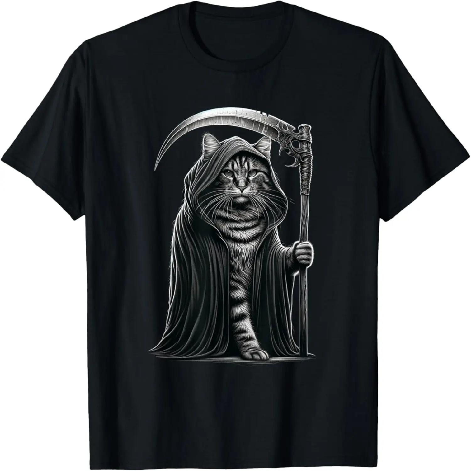 Крутой кот Мрачный Жнец, Мрачный Жнемурр, Футболка с котом Мрачным Жнецом S