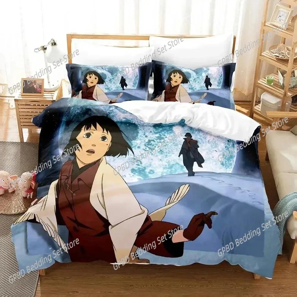 Anime Art Of Satoshi Kon Bedding Set For Bedroom Soft Modern Bedspreads Comefortable Kids Duvet Cover Quilt Cover And Pillowcase