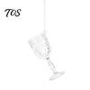 Durable Acrylic Hanging Decors Faux Crystal Christmas Ornaments, Clear Reindeer/Bell/Wreath/Wine Glass Winter Shiny Simulated Charms Wonderland