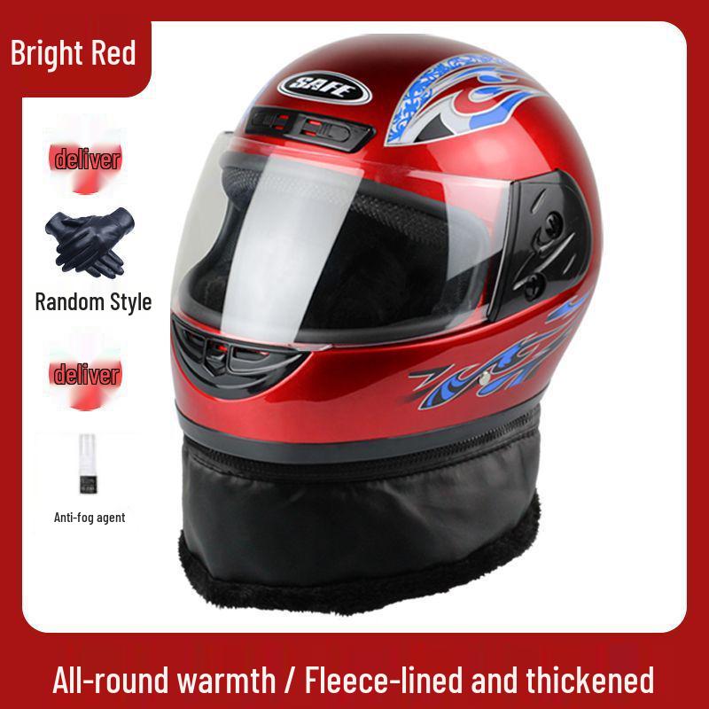 Unisex Winter Neck Gaiter & Full Face Helmet with Anti-Fog, Warmth for Electric Scooter - Ideal for All Seasons