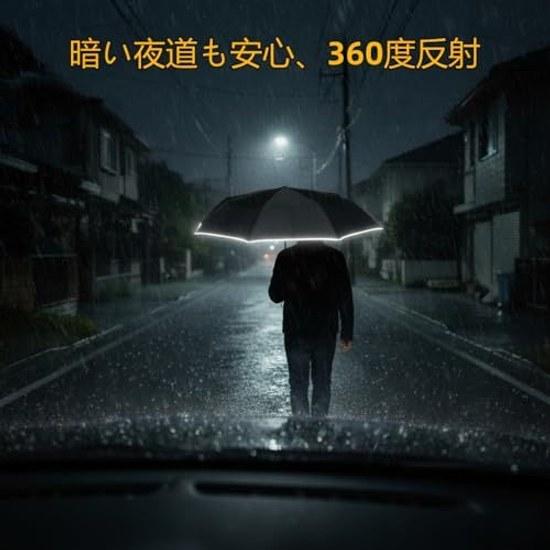 Folding umbrella automatic open close lightweight 340T high-density fabric shape memory mens sturdy diameter 98cm 8 ribs wind-resistant 15m s strong