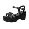 2025 Shoes for Women Buckle Strap Women's Sandals New Open Toe Casual Plus Size Summer Comfortable Platform Sandals
