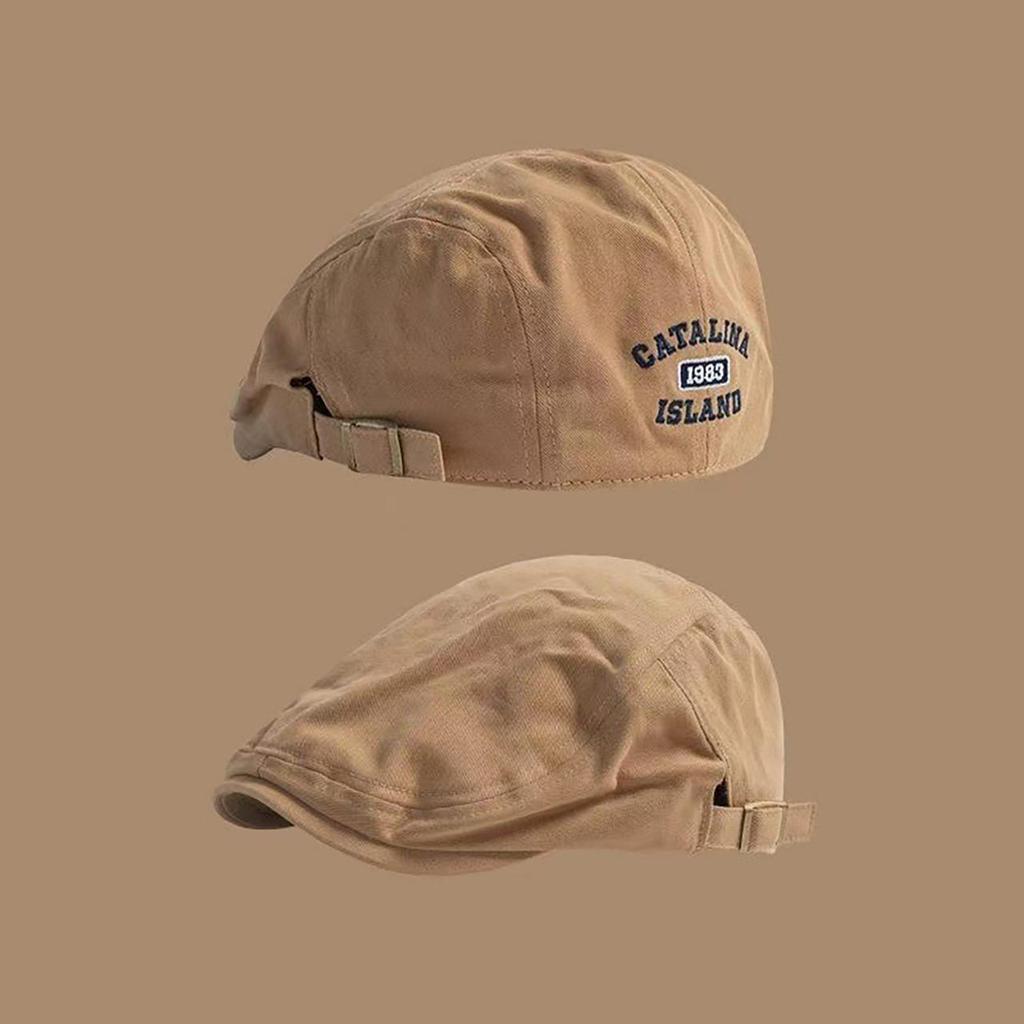 Japanese Reverse Wear Forward Caps for Women Fashion Embroidery Letters Street Berets Hip Hop Cotton Adjustable Newsboy Hats