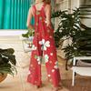 Women's Casual Jumpsuit Sleeveless St. Patrick's Day Printed Cotton Jumpsuit