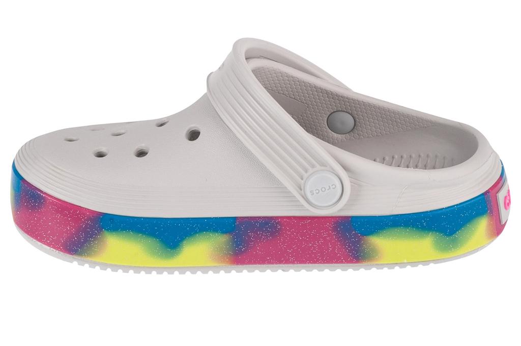 Crocs Off Court Glitter Band Kids Clog, for Girl Grey Slides