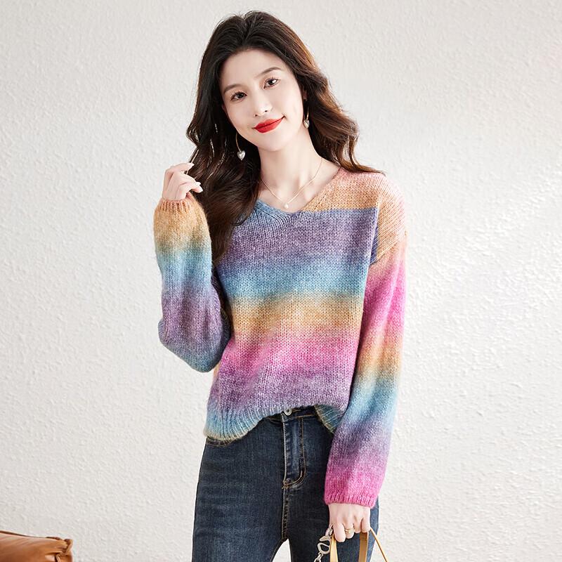 Dámský módní volný pletený svetr