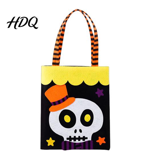 Non-woven Halloween Totes Candy Bag Cute Pumpkin Ghost Tote for Kids Spooky Festive Party Favor Cartoon Pattern Treat Bag Party Trick or Bags