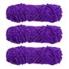 3 Skeins Chenille Yarn Soft Blanket Yarn Polyester Velvet Fancy Fluffy Yarn Knitting for Crochet Weaving Scarf, White