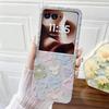 Colorful Embossed Effect Watercolor Flower Phone Case for Motorola Razr 60 Ultra 50 2024 Ultra 2025 Slim Camera Protection Cover