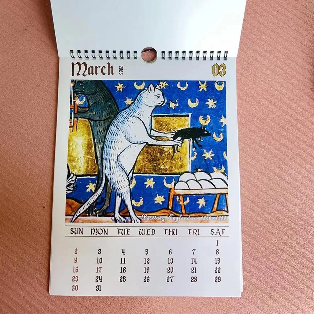 2026 Strange Cat Calendar Innovative Cat Design Calendar Monthly Holiday Plan Reminder Planning Tool Suitable for Bedroom