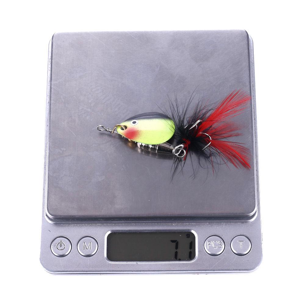 5 Pezzi Esca da Pesca Spinnerbait, Kit di Spinner Baits Duri in Metallo per Bass Trota Salmone