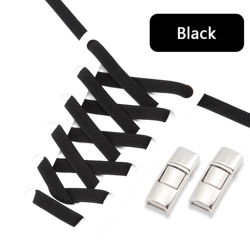 Elastic Laces Sneakers Press Lock Shoelaces Without Ties 8MM Wide Flats No Tie Shoe Laces Kids Adult Sports Running Shoelace NEW