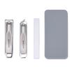 Stainless Steel Nail Clipper Set Portable 3 In 1 Manicure Kit Nail Care & Cuticle Pusher Set Mini Personal Grooming Tools