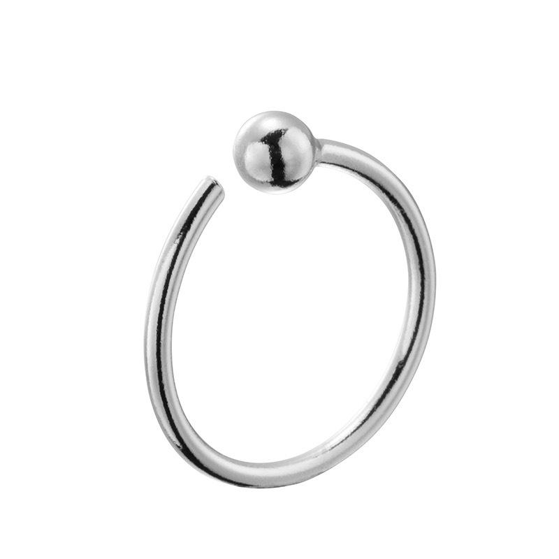 Plain Ring Unique Earrings Women's Korean Version Small Fresh Simple Open Earrings High-end Ear Jewelry