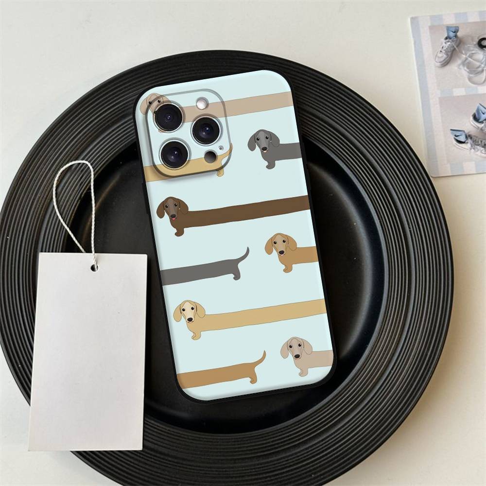 

Dachshund Sausage Dog Phone Case For IPhone 17 Pro 15 13 14 16 11 12 Pro Max 7 8 Plus XR XS X SE Matte Soft Funda Silicone Cover iPhone17promax