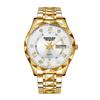 Men's watch waterproof double calendar luminous business watch quartz watch