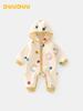 DUUDUU Fleece-Lined 2025 Baby Rompers: Newborn Diaper Coveralls & Home Jumpsuits for Autumn/Winter.
