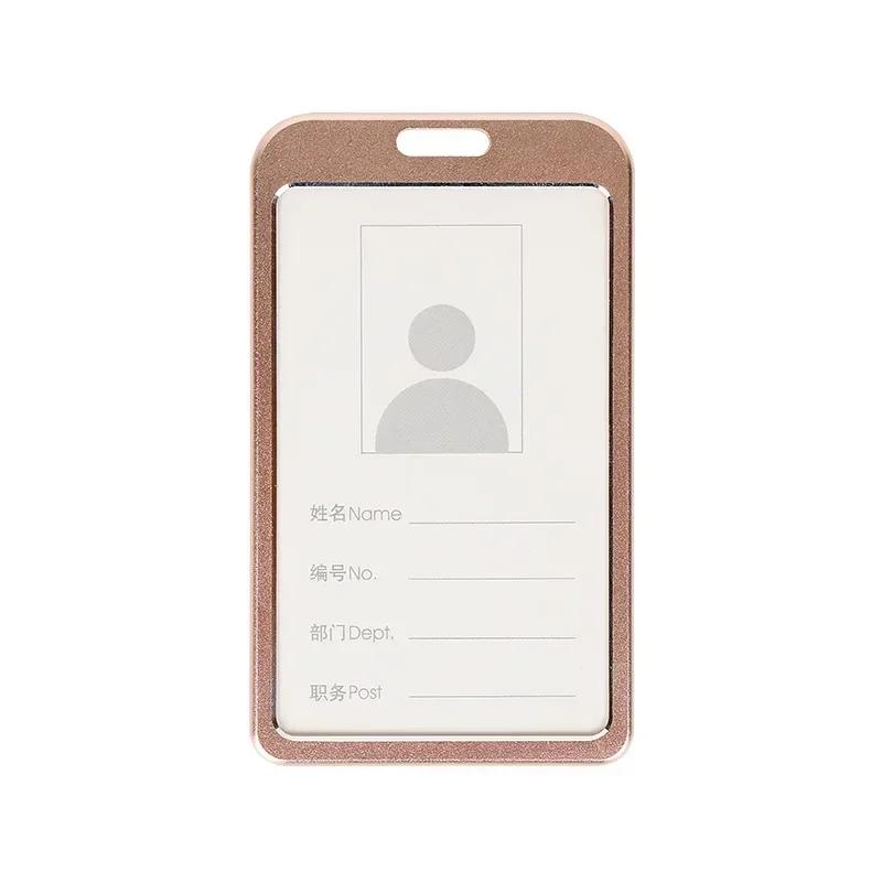 Student Retractable Badge Reel ID Card Holder Cover Case Nurse Badge Lanyards Fashion Metal Card Holders Set for Women Men