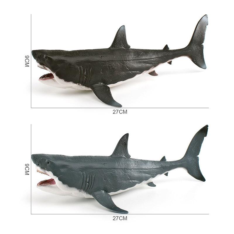 Stunning Black Giant Tooth Shark Plastic Model Toy For Impressive Ocean Display Decor