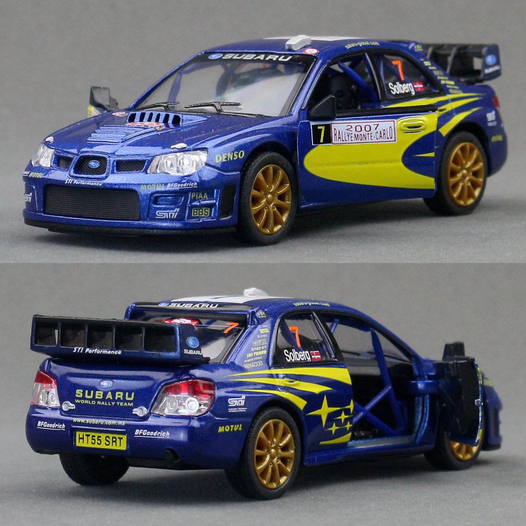 1/36 Subaru Impreza WRC Auto Sportiva Lega Metallo Pressofuso Modello in Scala Auto in Miniatura Modello di Auto Statica Collezionismo Giocattolo per Bambini Auto Veicoli