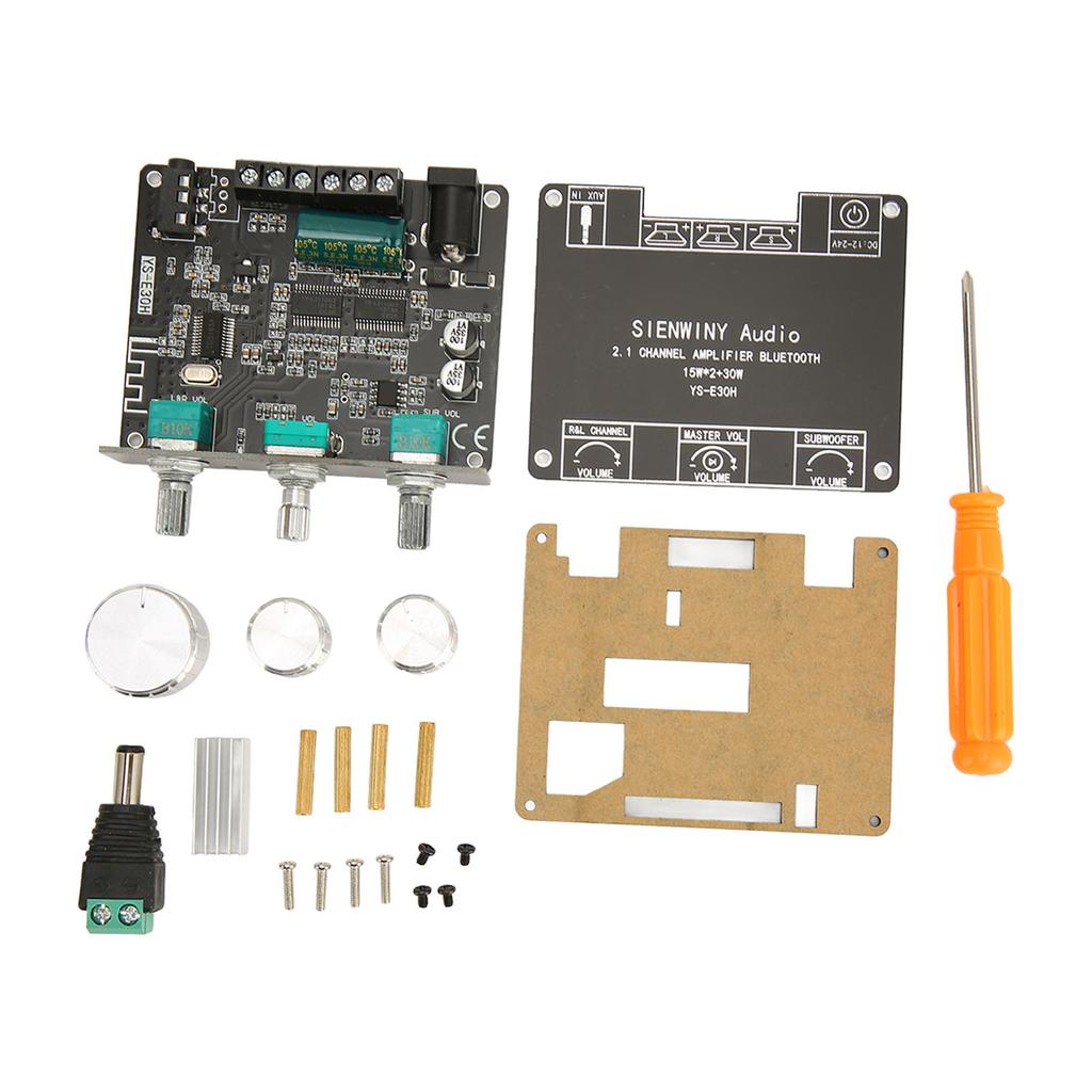 Bluetooth 5.1 Power Amplifier Module 2.1 Channel HiFi Knob Adjustment Sound Amplifier Board DC 9‑24V