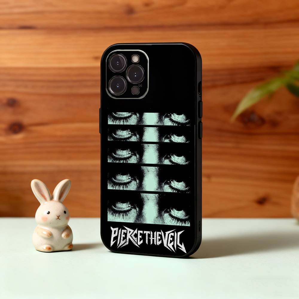 P-Pierce T-The V-Veil Band Phone Case For iPhone17 16 15 14 13 12 11 Pro Max Plus,5G Soft Black Case