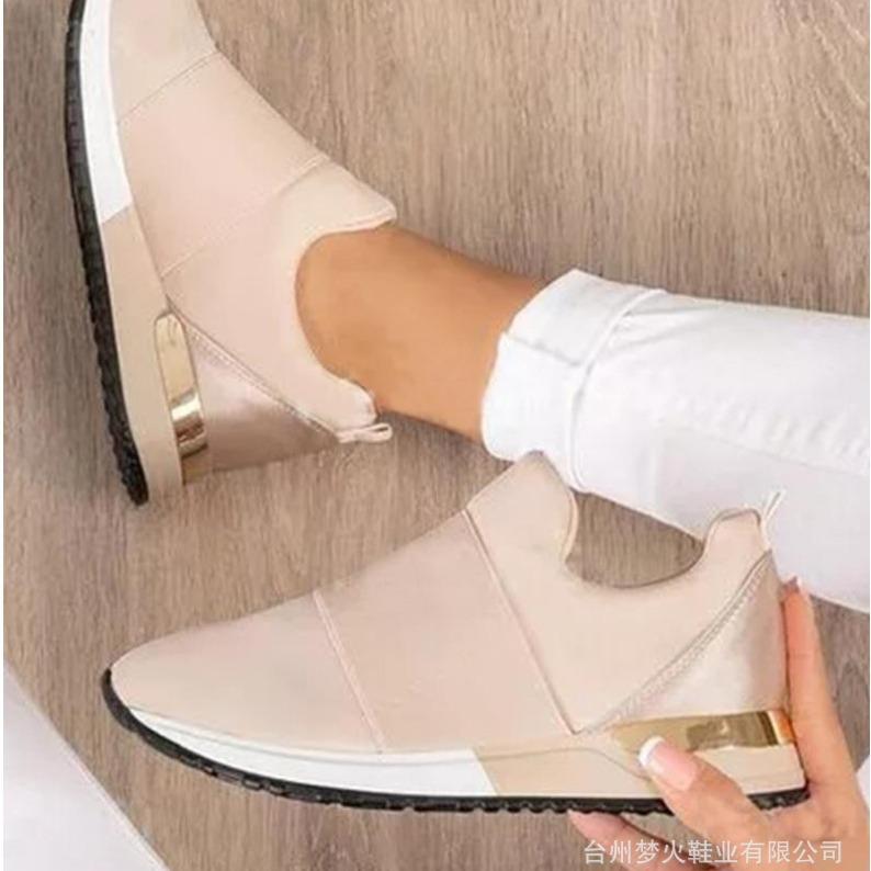 

Autumn new breathable mesh sports casual shoes lightweight fly-woven shoes outdoor women s shoes 43 бежевий