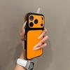 Seitliche Unifarbene Leder Handyhülle Für iPhone 17 16 15 14 13 Pro Max Großes Sichtfenster Matt Stoßfester Bumper Cover
