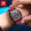 OLEVS Watch Men Chronograph Quartz Wristwatch Big Dial Moon Phase Hand Clock Date Waterproof Original Fashion Men's Watches