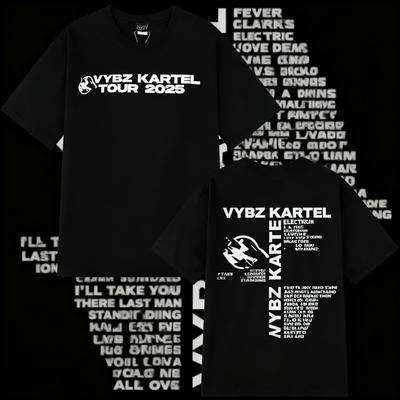 2025 Rapper Vybz Kartel Tour New Album Mens Women Fashion Harajuku Oversized 100% Pure Cotton Printed Breathable T-shirt