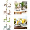 2 Pieces Reindeer Statues Figurines Vivid European Deer Lover Sculpture Table Centerpiece for