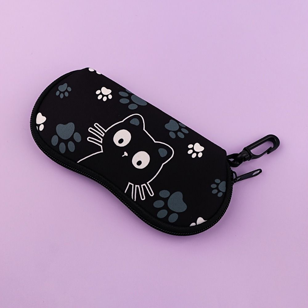 with Keyring Sunglasses Pouch Durable SunGlasses Holder Hanging Sunglasses  for Eyewear Accessories