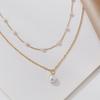 Pearl Pendant Double Necklace, Cold Wind Collarbone Chain In Design