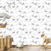 Paper airplanes with hearts wallpaper for living room and bedroom 50x1000