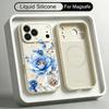 Little Floral Pattern Case For iPhone 17 Pro Max Magnetic For Magsafe Liquid Silicone Cover For iPhone 16 15 14 13 Pro Max