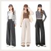 MJ STYLE Women's Fleece-Lined Straight-Leg Casual Pants