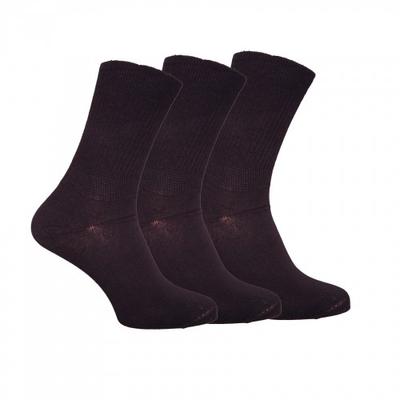 Simply Essentials Mens Plain Extra Wide Diabetic Socks (Pack Of 3)