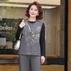 Hodo New Chinese Style Embroidered Vest Suit for Middle-Aged Women