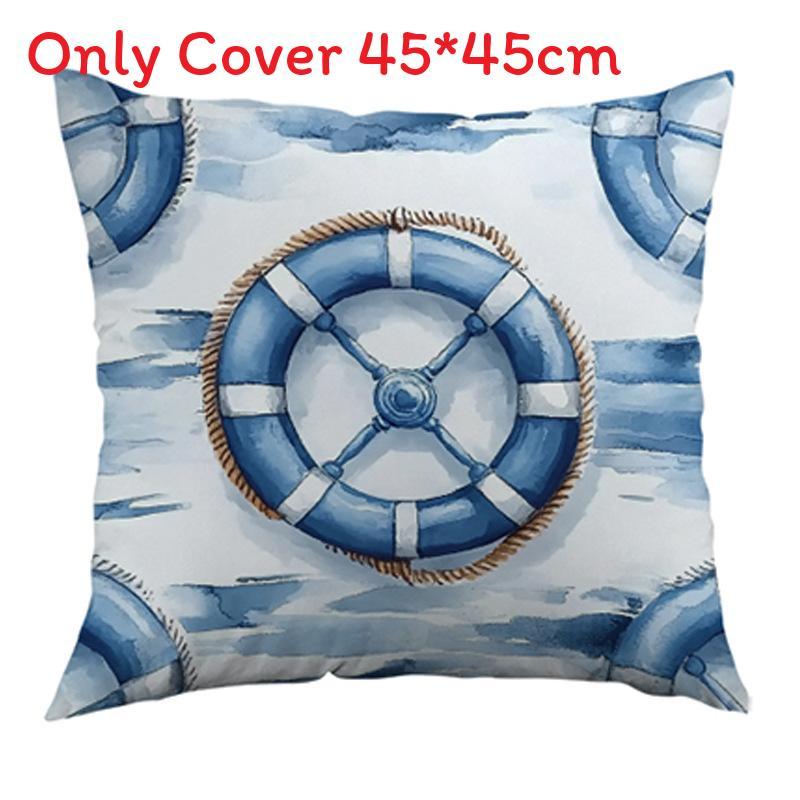 Ocean Series Decorative Pillow For Living Room Modern Plush Cushion 45x45cm