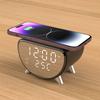 3 In 1 Wireless Charger Stand with Alarm Clock & Thermometer 15W Fast Charging for iPhone 17 16 15