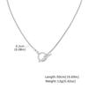 Vnox Stainless Steel Round Snake Chain Necklace 50cm, 2mm Width OT Toggle Chain Link Collar, Minimalist Jewelry Gift for Men Him
