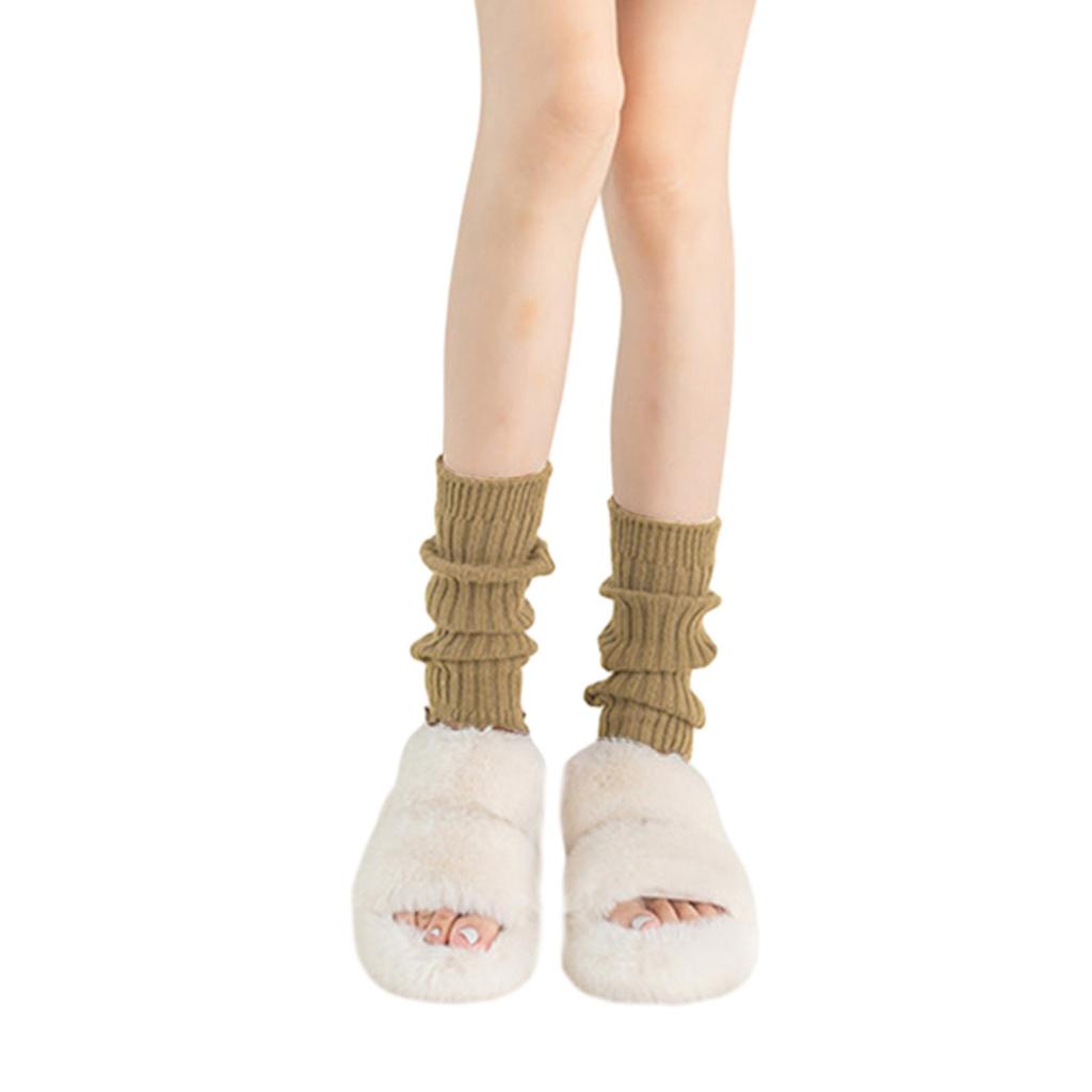 Women's Leg Warmer Fuzzy Knitted Leg Sleeve Winter Students Girls JK Foot Cover