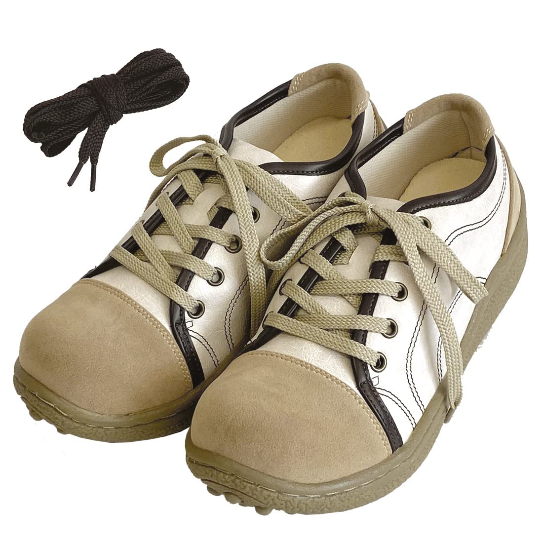 

maRe maRe Женские большие кроссовки на платформе из искусственной кожи цвета слоновой кости со сменными шнурками и кантом