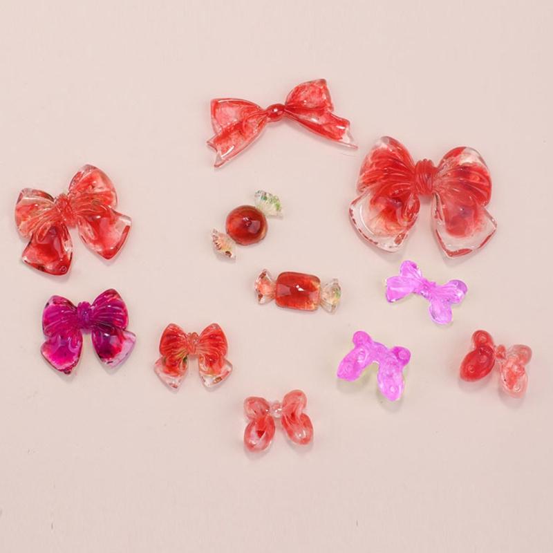 DIY Bowknot Hairpin Keychain Silicone Epoxy Mold DIY Pendant Ornament Jewelry Crafting Mould for Valentine Love Gift