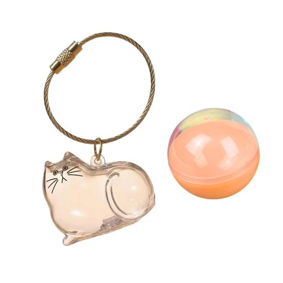 Cat Hair Storage Bottle Transparent Pet Fur Keepsake Keychain for Collecting Cat And Dog Hair Pet Memorial Gift