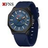 OFNS 7228 Business Men's Quartz Watch Calendar Display 30M Waterproof Silicone Strap Fashion Mens Wristwatch Reloj Hombre