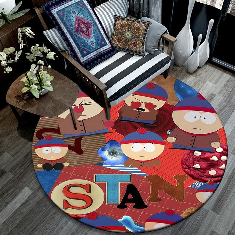 Stan Marsh Pattern Round rug,Carpet Rug for Living Room Bedroom Playroom ,Non-slip Floor Mat,Holiday Gifts and Birthday Gifts.